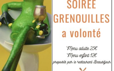 Soirée Grenouilles le 23 novembre 2024