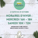 affiche horaires bibliothèque