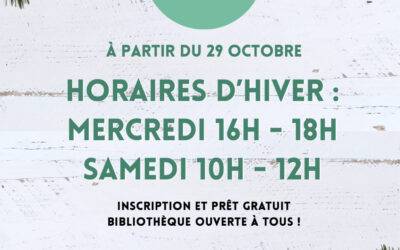 Bibliothèque municipale de Pouilly-lès-Feurs — Nouveaux horaires d’hiver